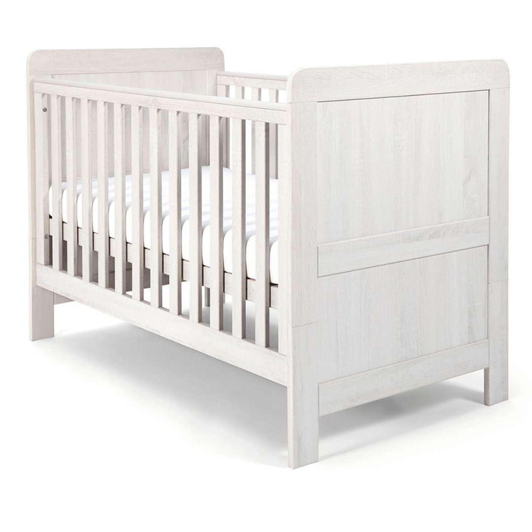 Mamas and Papas Atlas Nimbus White Cot Baby Cots NZ The Kids