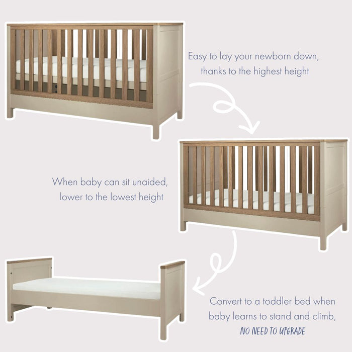 Mamas and Papas Harwell Cashmere Bundle - Cot + Dresser + Mattress