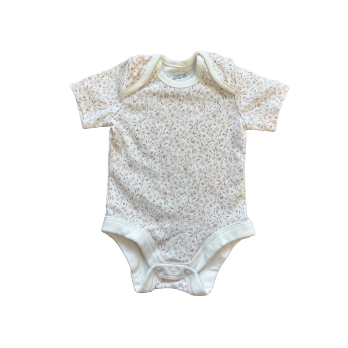 Mamas and Papas Paisley Pink Short Sleeve Bodysuit