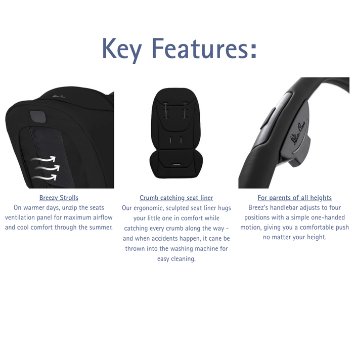 Silver Cross Breez Lightweight Stroller + Carrycot Bundle - Maple *Pre-Order, May Delivery*