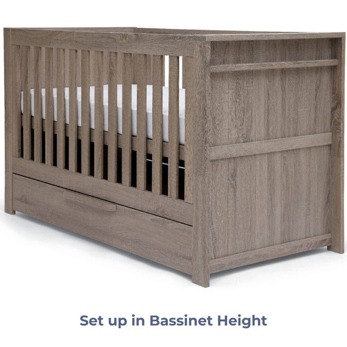 Mamas and Papas Franklin Grey Wash Bundle - Cot + Dresser + Mattress