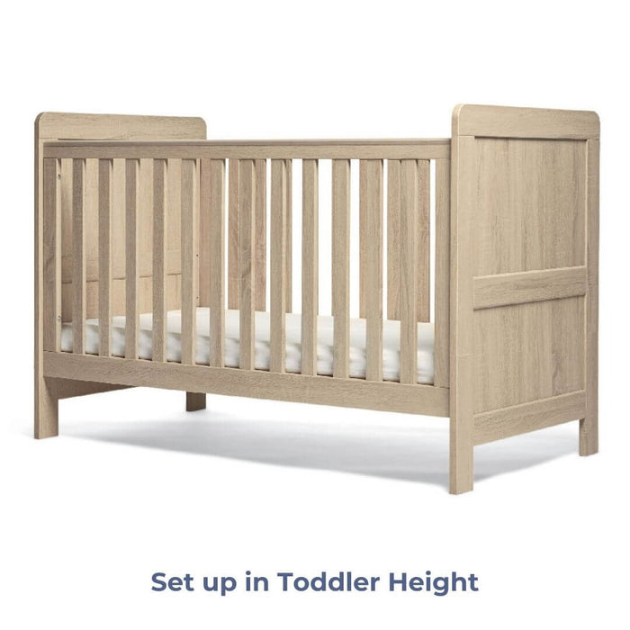 Mamas and Papas Atlas Light Oak Bundle - Cot + Dresser + Mattress