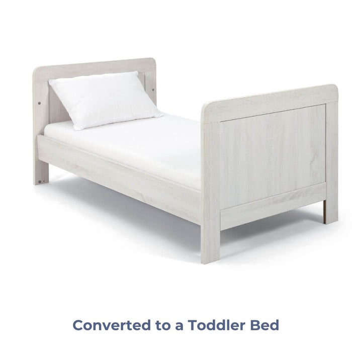 Mamas and Papas Atlas Nimbus White Bundle - Cot + Dresser + Mattress