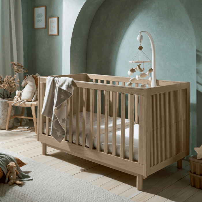 Mamas and Papas Oska Cot + Dresser + Mattress Bundle - Oak