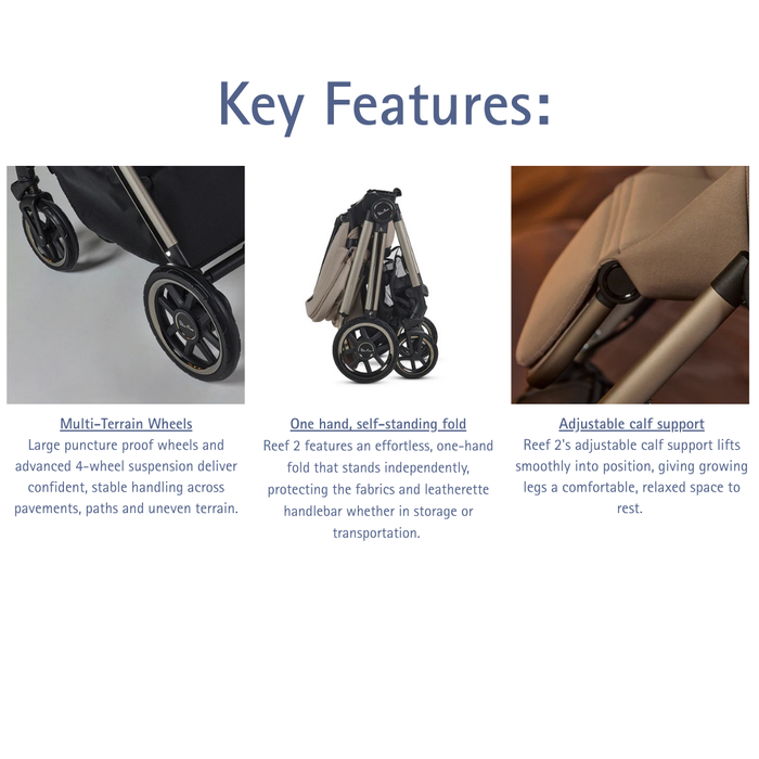 Silver Cross Reef 2 All-Terrain Stroller - Ganache *Pre-Order, May Delivery*