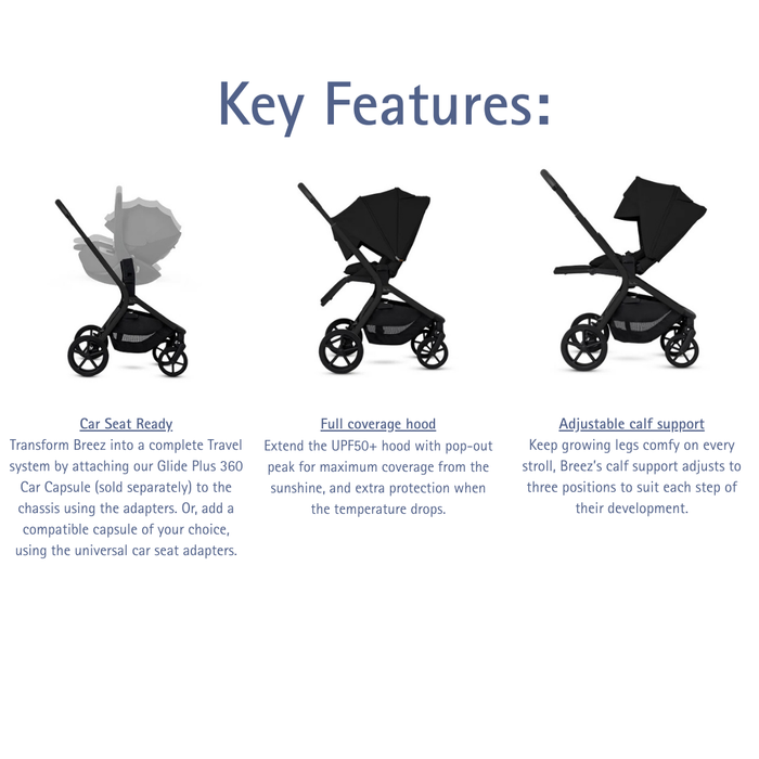 Silver Cross Breez Lightweight Stroller + Carrycot Bundle - Maple *Pre-Order, May Delivery*