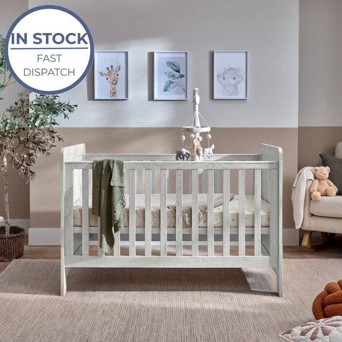 Mamas and Papas Atlas Nimbus White Cot + Mattress Bundle