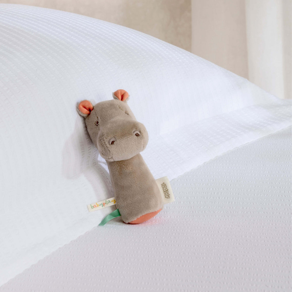Mamas and Papas Henry Hippo Mini Rattle — The Kids Department