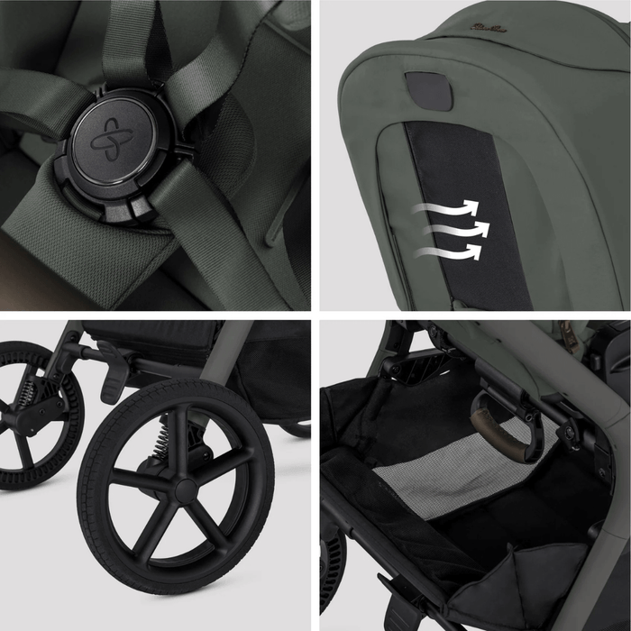 Silver Cross Breez Lightweight Stroller + Carrycot Bundle - Pewter *Pre-Order, May Delivery*