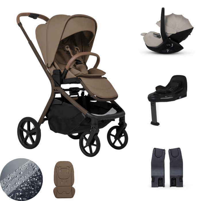 Silver Cross Breez Lightweight Stroller 360 Car Capsule Bundle - Maple