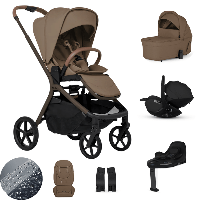 Silver Cross Breez Lightweight Stroller Ultimate 360 Car Capsule Bundle - Maple