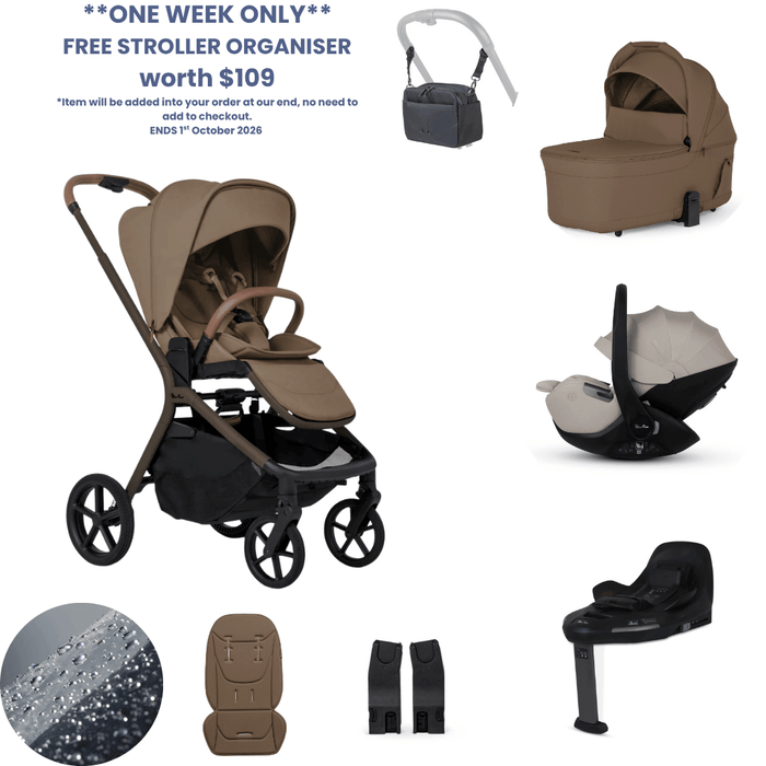 Silver Cross Breez Lightweight Stroller Ultimate 360 Car Capsule Bundle - Maple