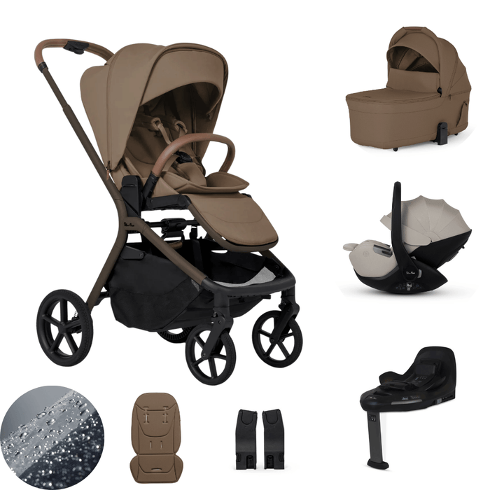 Silver Cross Breez Lightweight Stroller Ultimate 360 Car Capsule Bundle - Maple