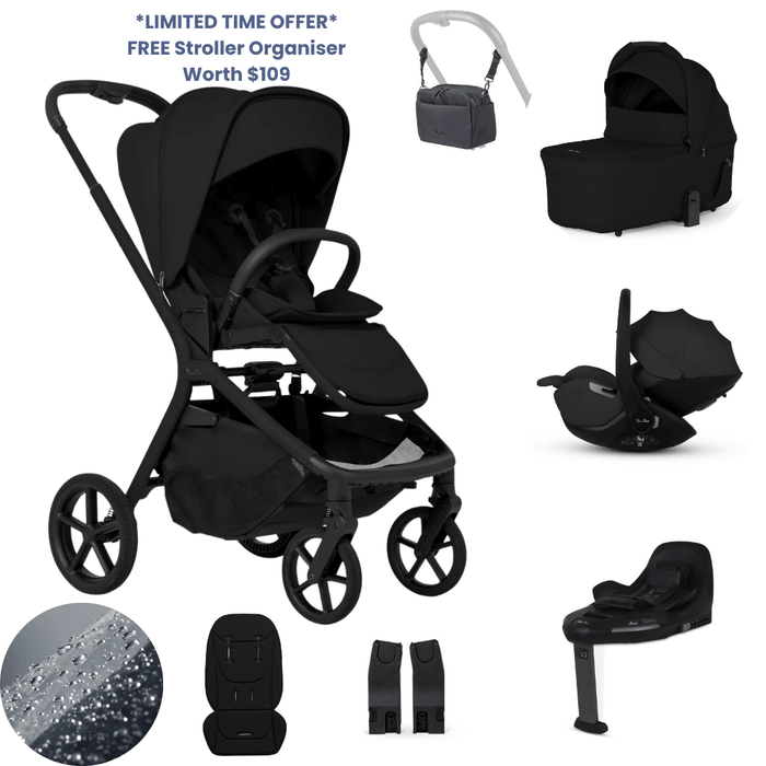 Silver Cross Breez Lightweight Stroller Ultimate 360 Car Capsule Bundle  - Onyx *Limited Time, FREE Gift*