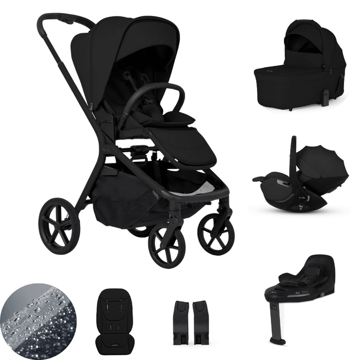 Silver Cross Breez Lightweight Stroller Ultimate 360 Car Capsule Bundle  - Onyx