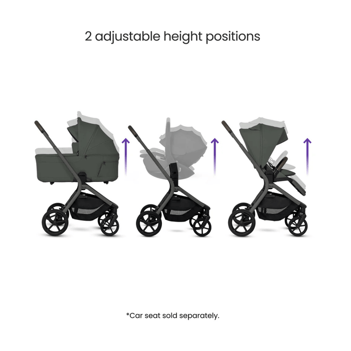 Silver Cross Breez Lightweight Stroller + Carrycot Bundle - Pewter *Pre-Order, May Delivery*
