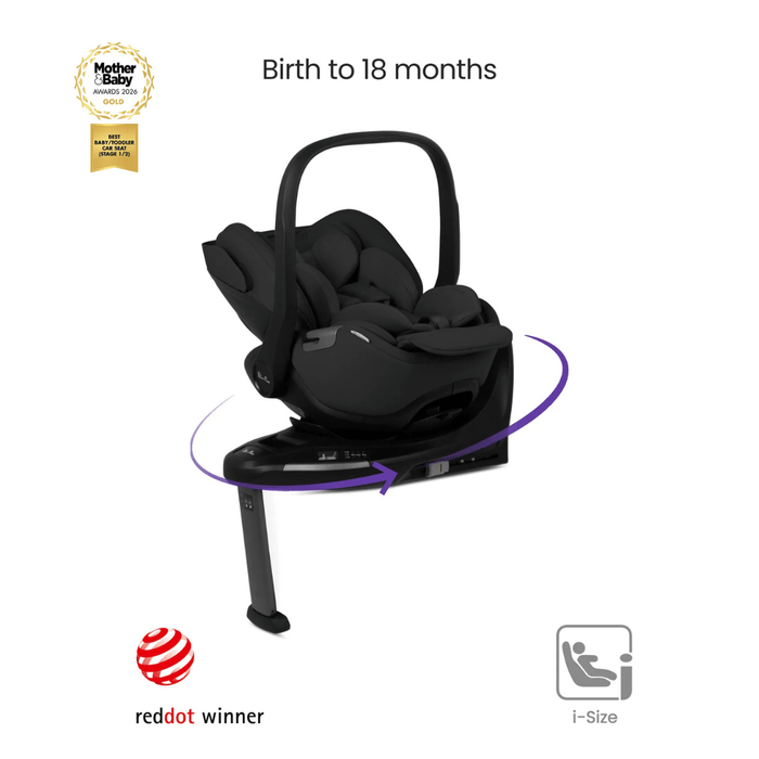 Silver Cross Breez Lightweight Stroller Ultimate 360 Family Car Seat Bundle - Pewter
