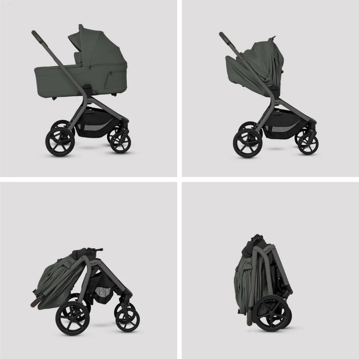 Silver Cross Breez Lightweight Stroller + Carrycot Bundle - Pewter *Pre-Order, May Delivery*