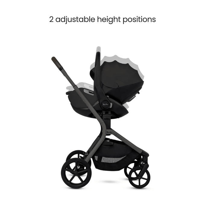 Silver Cross Breez Lightweight Stroller Ultimate 360 Family Car Seat Bundle - Pewter