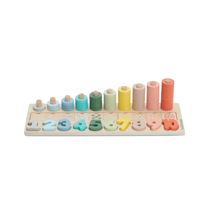 Bubble Wooden Wooden Numbers & Blocks Counting Set