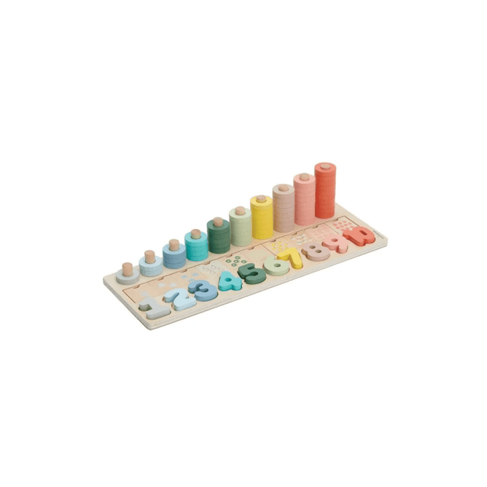 Bubble Wooden Wooden Numbers & Blocks Counting Set