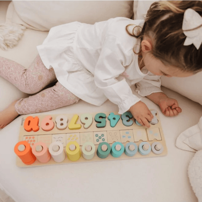 Bubble Wooden Wooden Numbers & Blocks Counting Set