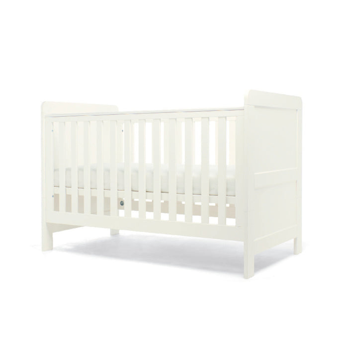 Mamas and Papas Hampden White Cot Bed + Mattress Bundle