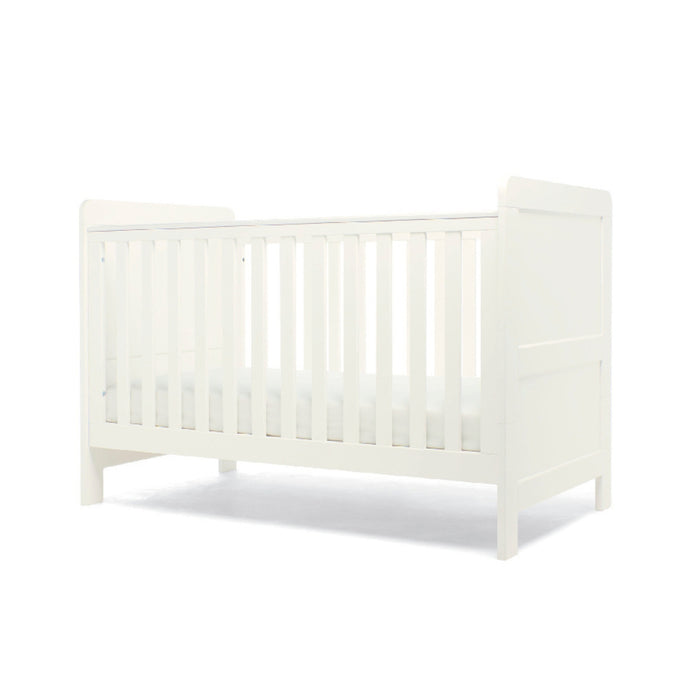 Mamas and Papas Hampden White Cot Bed + Mattress Bundle