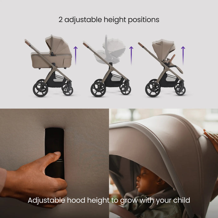 Silver Cross Cove 2 All-Terrain Stroller + Carrycot + Accessories Bundle - Champagne **ETA End of October**
