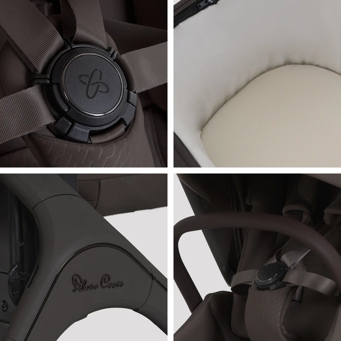 Silver Cross Cove 2 All-Terrain Stroller + Carrycot + Accessories Bundle - Chocolate **ETA End of October**