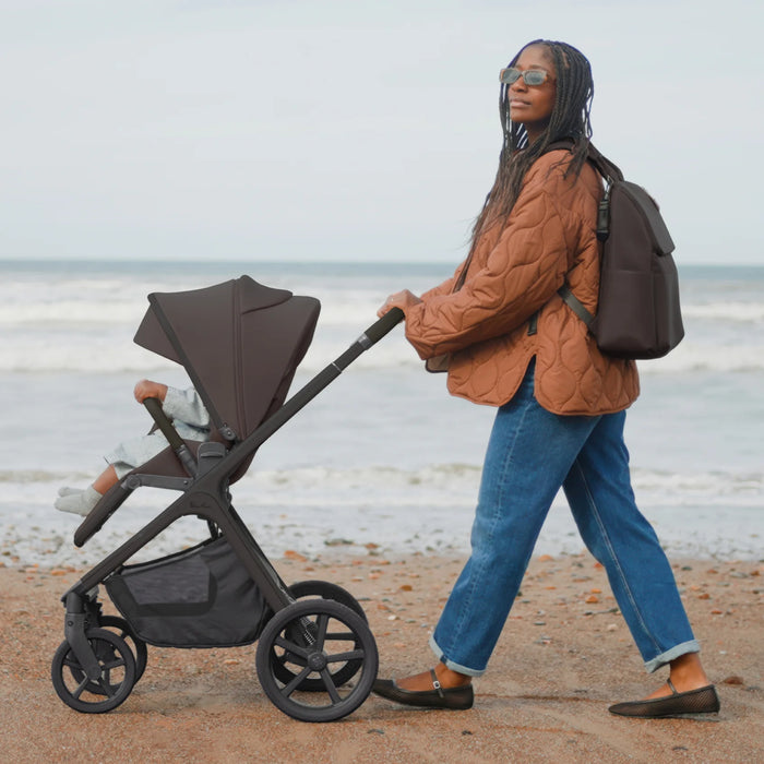 Silver Cross Cove 2 All-Terrain Stroller + Carrycot + Accessories Bundle - Chocolate **ETA End of October**