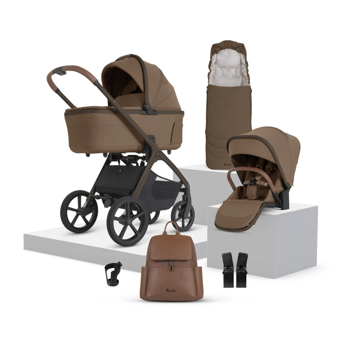 Silver Cross Cove 2 All-Terrain Stroller + Carrycot + Accessories Bundle - Maple **ETA End of October**
