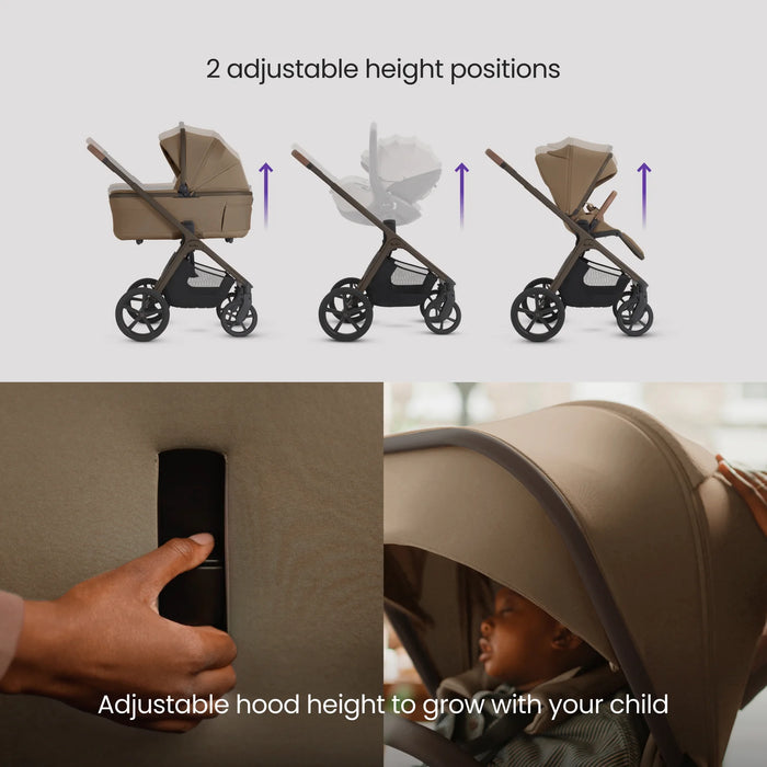 Silver Cross Cove 2 All-Terrain Stroller + Carrycot + Accessories Bundle - Maple **ETA End of October**
