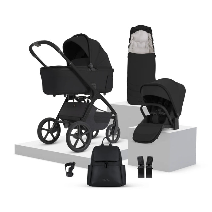 Silver Cross Cove 2 All-Terrain Stroller + Carrycot + Accessories Bundle - Onyx **ETA End of October**