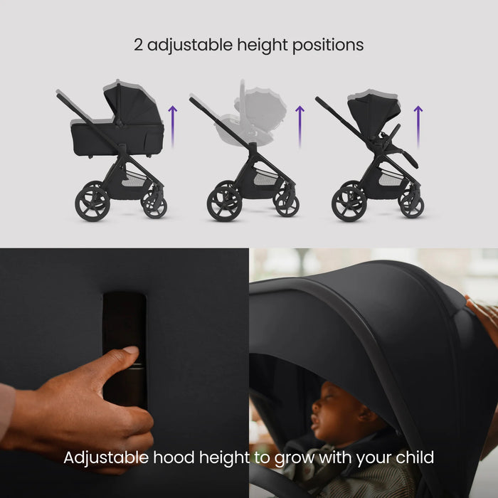 Silver Cross Cove 2 All-Terrain Stroller + Carrycot + Accessories Bundle - Onyx **ETA End of October**