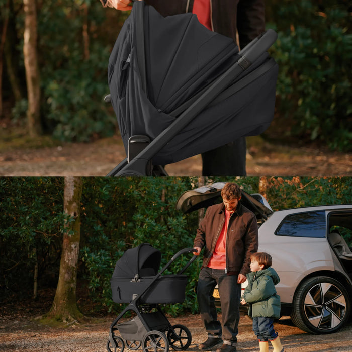 Silver Cross Cove 2 All-Terrain Stroller + Carrycot + Accessories Bundle - Onyx **ETA End of October**
