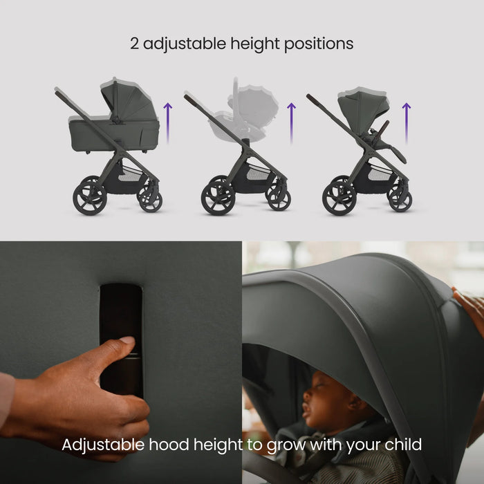 Silver Cross Cove 2 All-Terrain Stroller + Carrycot + Accessories Bundle - Pewter **ETA End of October**