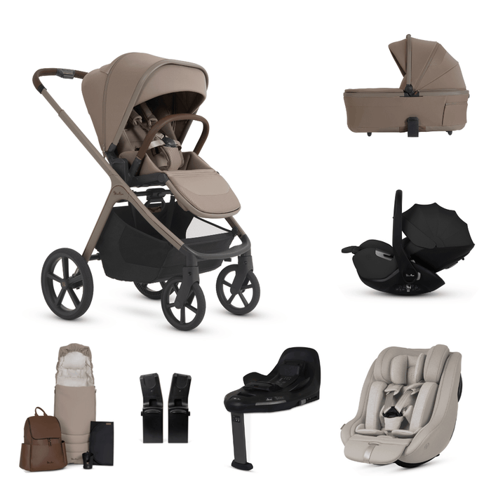 Silver Cross Cove 2 All-Terrain Stroller Ultimate 360 Family Car Seat Bundle - Champagne **Delivery is End of October, taking PRE-ORDERS NOW**