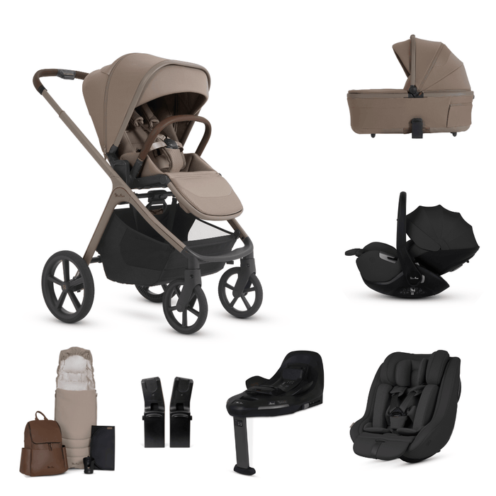 Silver Cross Cove 2 All-Terrain Stroller Ultimate 360 Family Car Seat Bundle - Champagne **Delivery is End of October, taking PRE-ORDERS NOW**