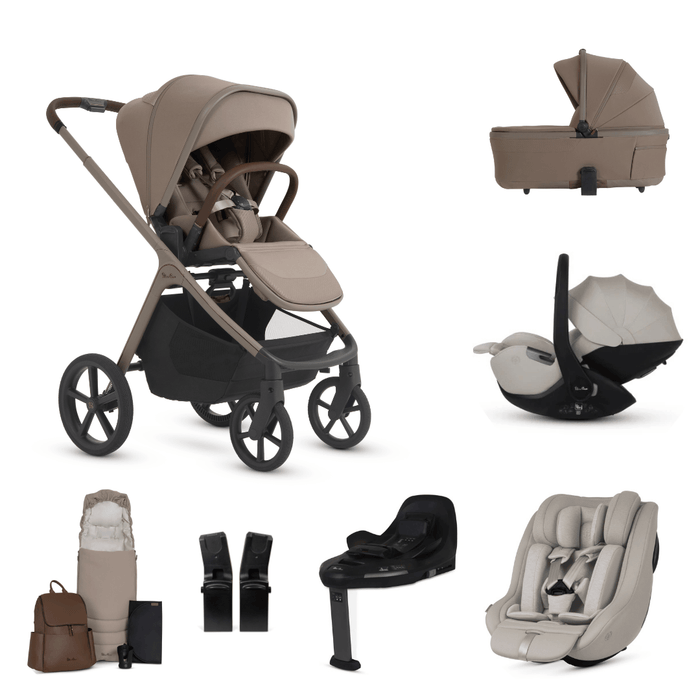Silver Cross Cove 2 All-Terrain Stroller Ultimate 360 Family Car Seat Bundle - Champagne **Delivery is End of October, taking PRE-ORDERS NOW**