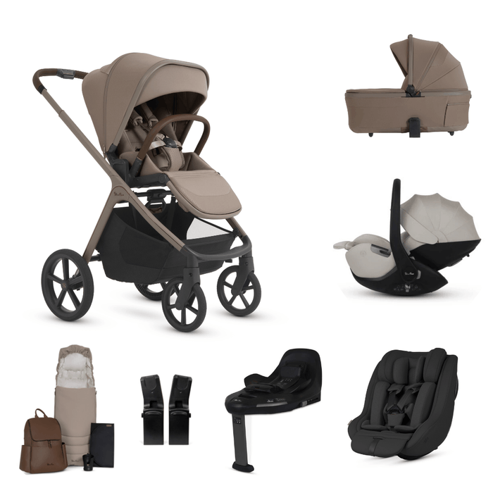 Silver Cross Cove 2 All-Terrain Stroller Ultimate 360 Family Car Seat Bundle - Champagne **Delivery is End of October, taking PRE-ORDERS NOW**