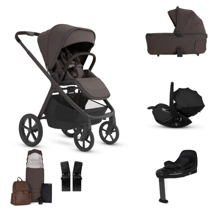 Silver Cross Cove 2 All-Terrain Stroller Ultimate 360 Car Capsule Bundle - Chocolate **ETA End of Nov/ Early December**