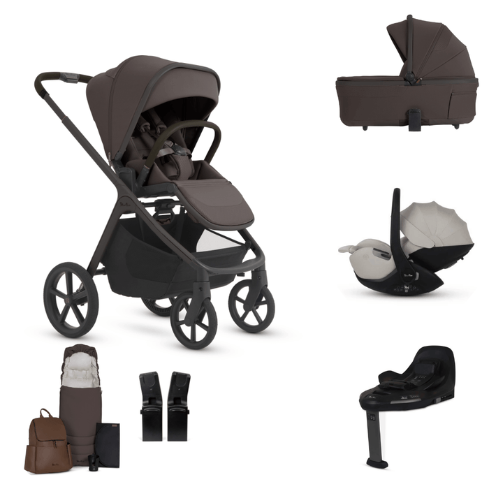 Silver Cross Cove 2 All-Terrain Stroller Ultimate 360 Car Capsule Bundle - Chocolate **ETA End of Nov/ Early December**