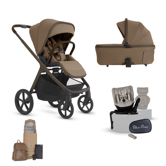 Silver Cross Cove 2 All-Terrain Stroller Ultimate Motion 360 Car Seat Bundle - Maple **Delivery is End of October, taking PRE-ORDERS NOW**