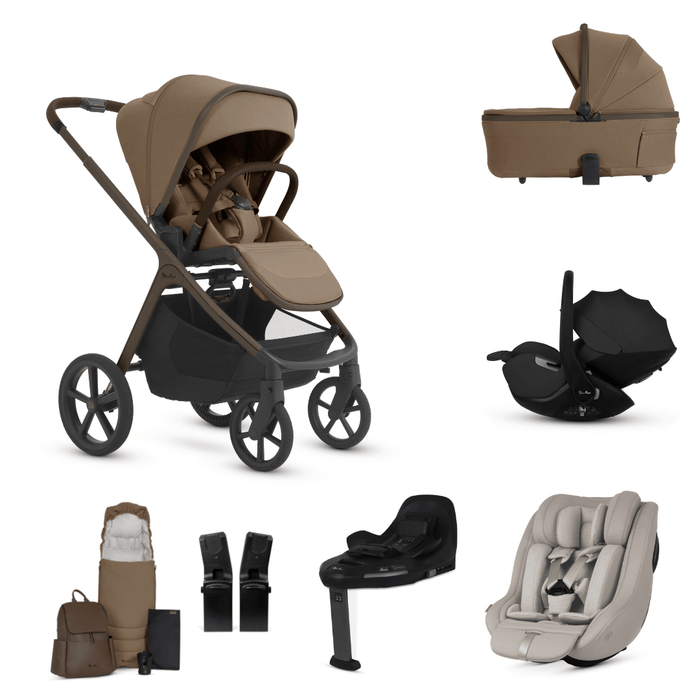 Silver Cross Cove 2 All-Terrain Stroller Ultimate 360 Family Car Seat Bundle - Maple **Delivery is End of October, taking PRE-ORDERS NOW**