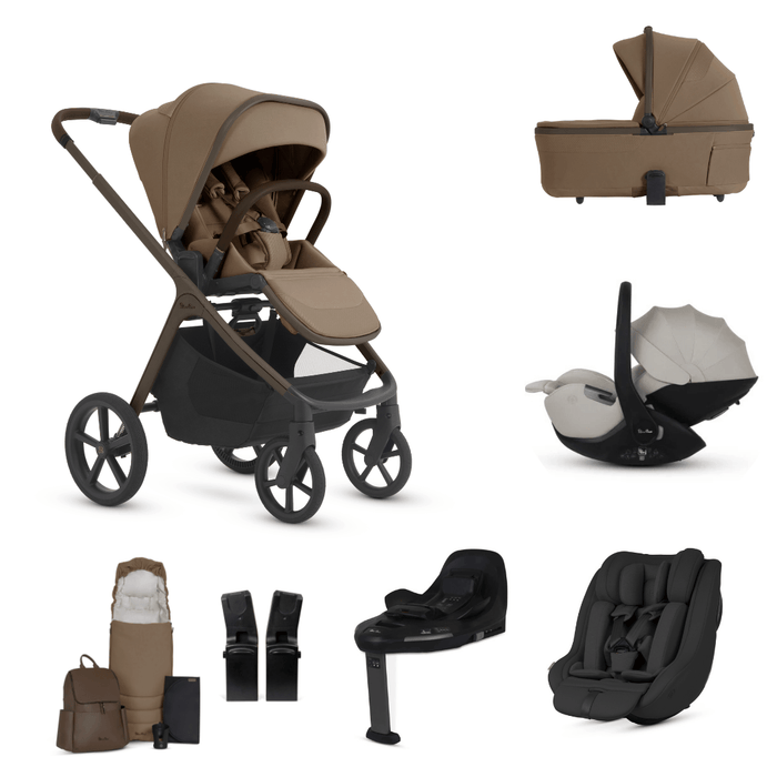 Silver Cross Cove 2 All-Terrain Stroller Ultimate 360 Family Car Seat Bundle - Maple **Delivery is End of October, taking PRE-ORDERS NOW**
