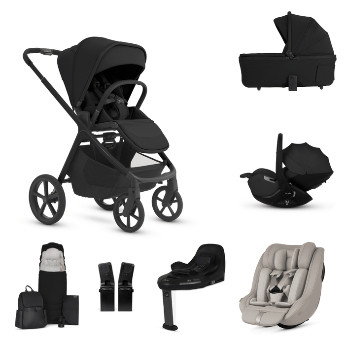Silver Cross Cove 2 All-Terrain Stroller Ultimate 360 Family Car Seat Bundle - Onyx **Delivery is End of October, taking PRE-ORDERS NOW**