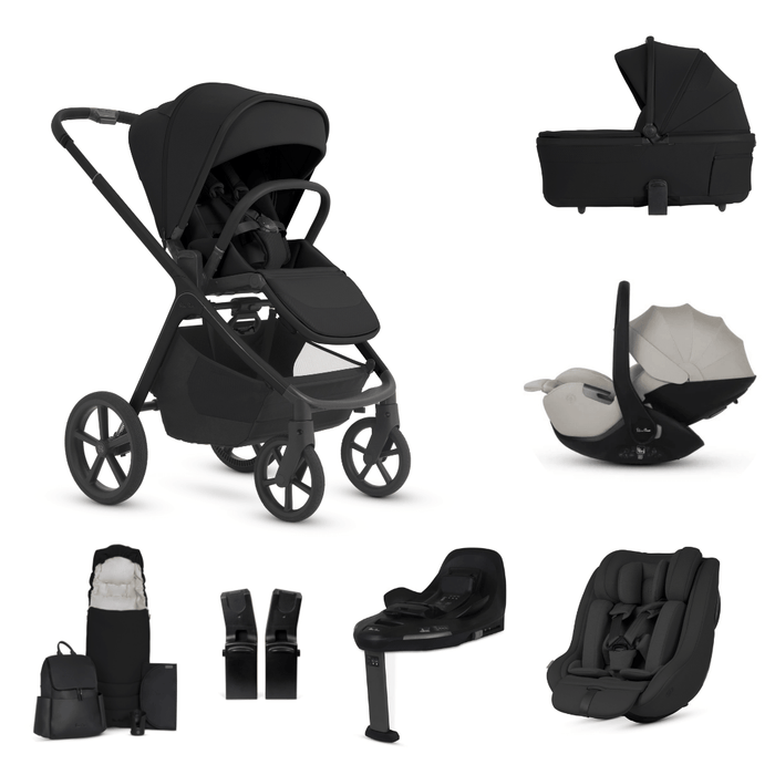 Silver Cross Cove 2 All-Terrain Stroller Ultimate 360 Family Car Seat Bundle - Onyx **Delivery is End of October, taking PRE-ORDERS NOW**