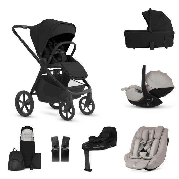 Silver Cross Cove 2 All-Terrain Stroller Ultimate 360 Family Car Seat Bundle - Onyx **Delivery is End of October, taking PRE-ORDERS NOW**
