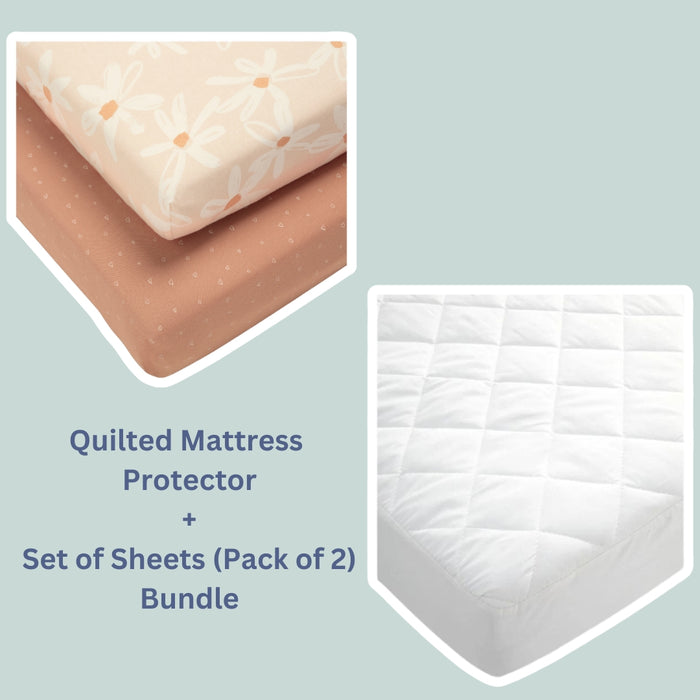 Mamas and Papas Mattress Protector & Set of Sheets Bundle